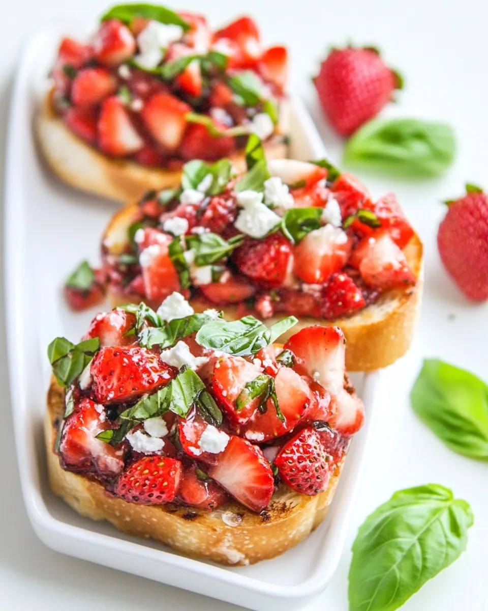 Strawberry Basil Bruschetta