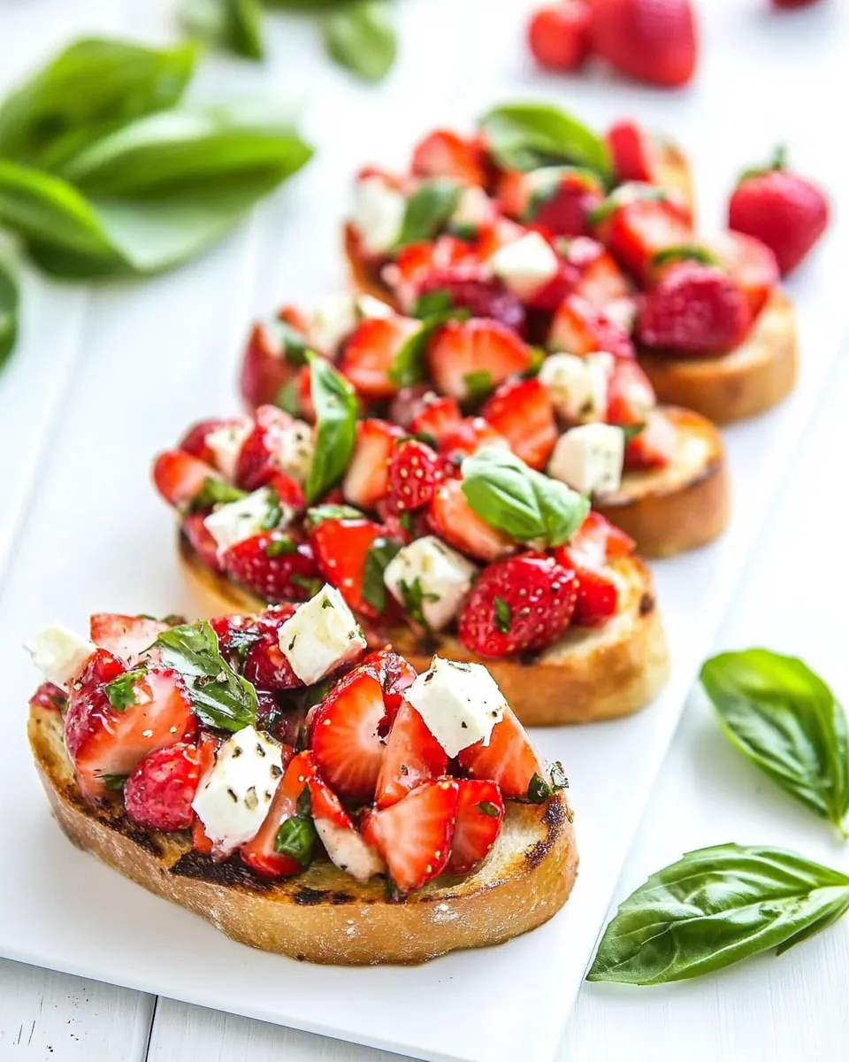 Strawberry Basil Bruschetta