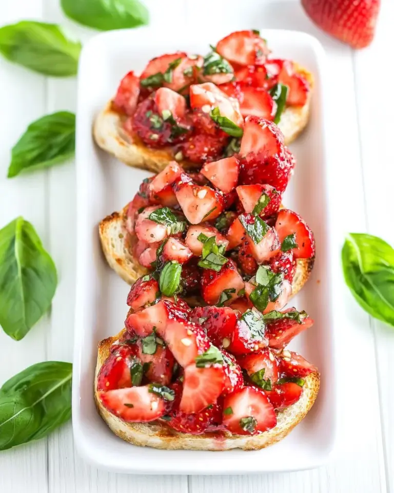 Strawberry Basil Bruschetta