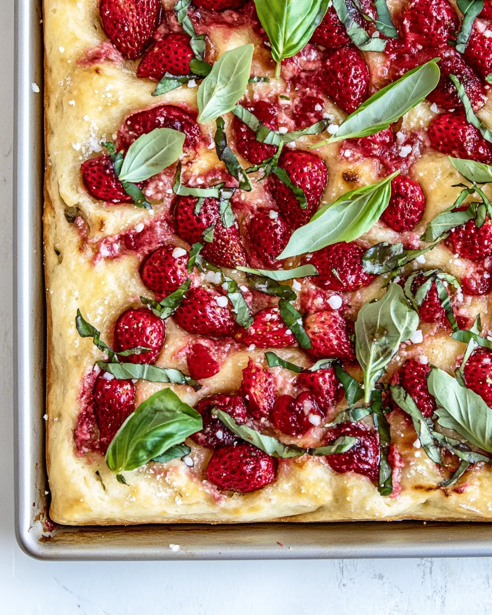 Strawberry Basil Focaccia Bread