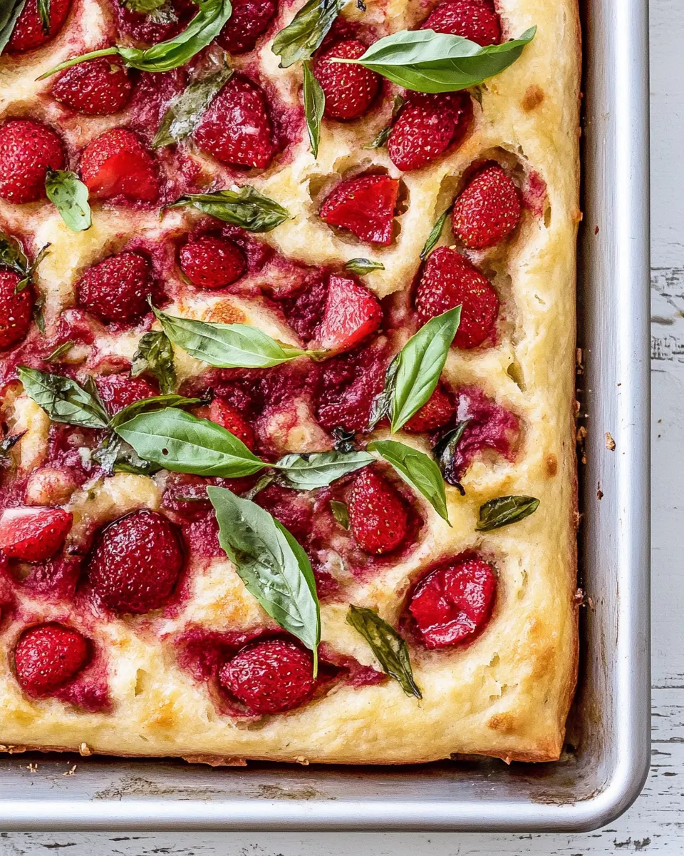 Strawberry Basil Focaccia Bread