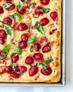 Strawberry Basil Focaccia Bread