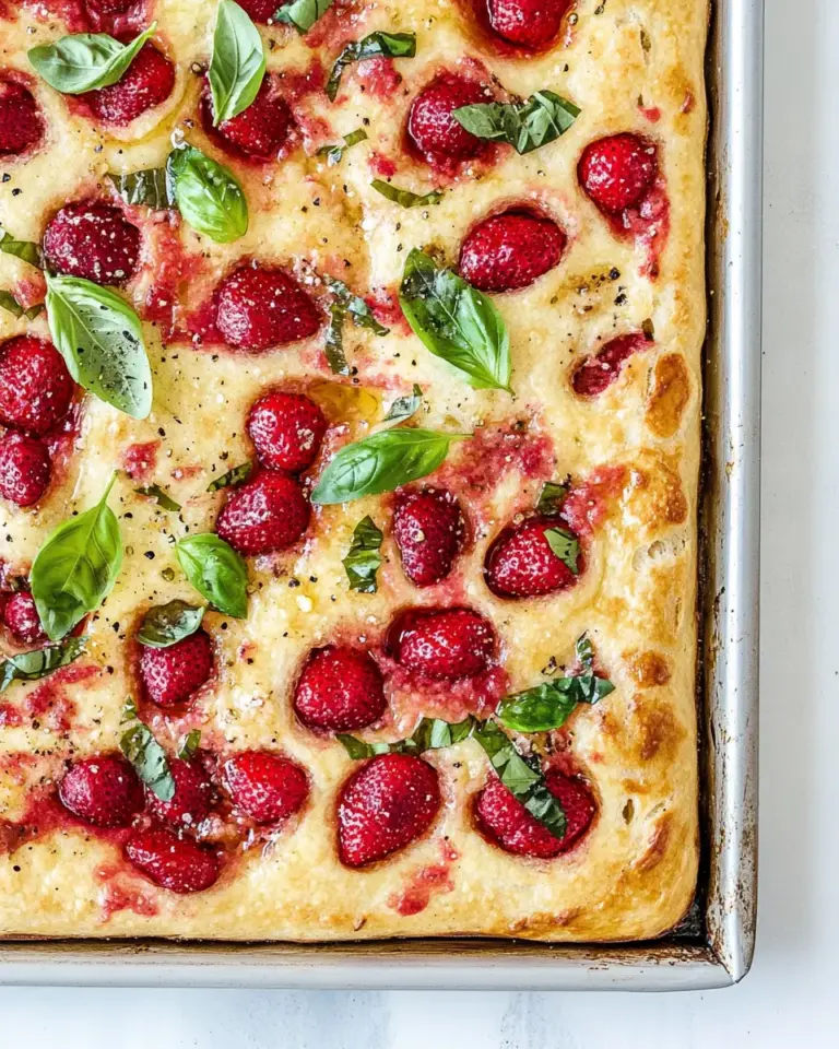 Strawberry Basil Focaccia Bread