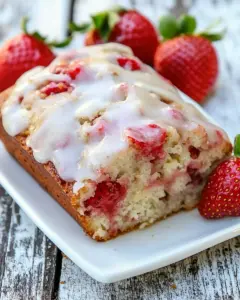 Strawberry Bread With Glaze