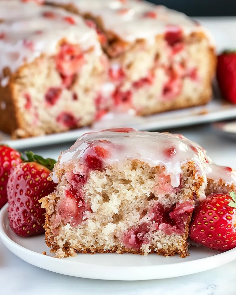 Strawberry Bread With Glaze