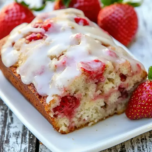 Strawberry Bread With Glaze
