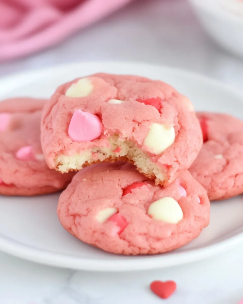 Strawberry Cake Mix Cookies