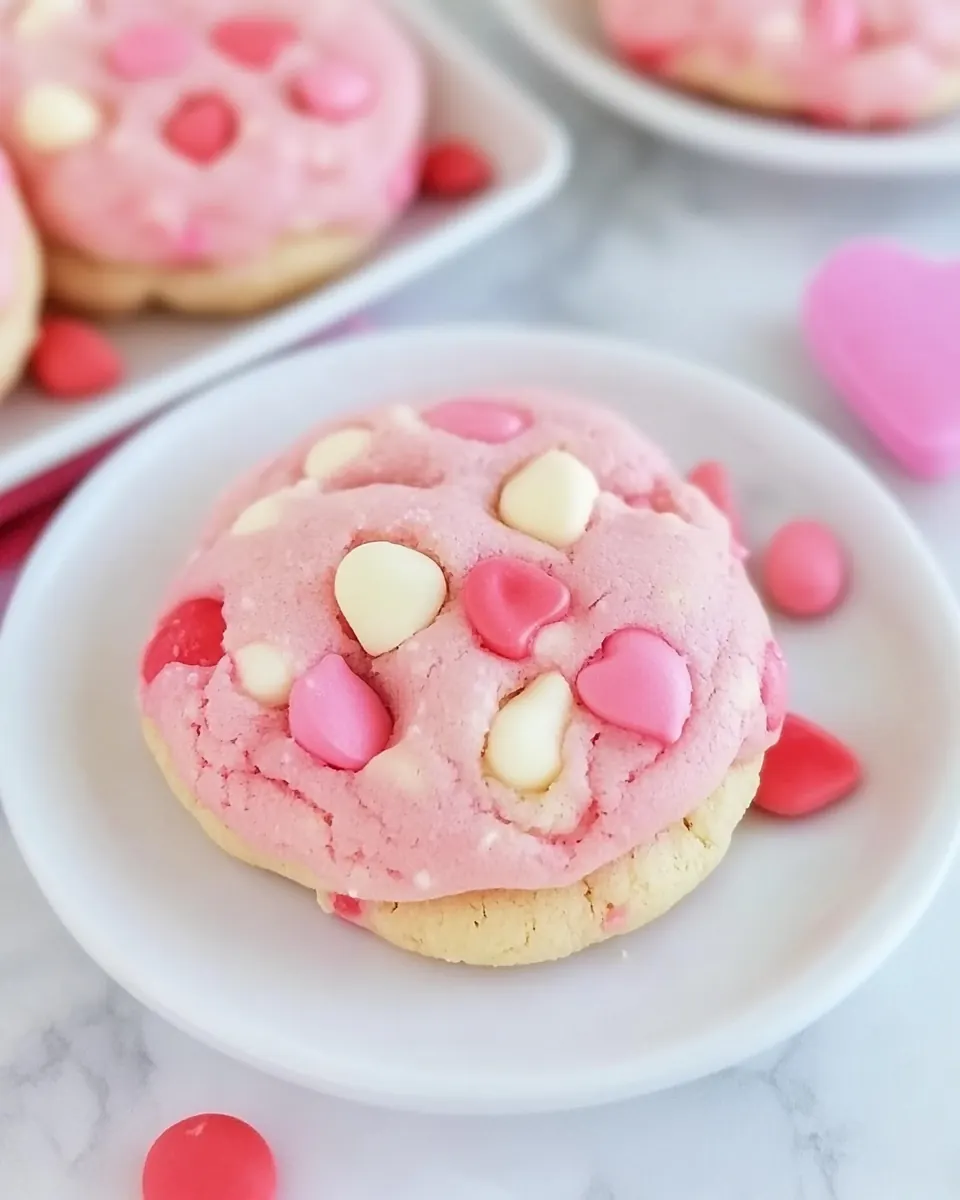 Strawberry Cake Mix Cookies