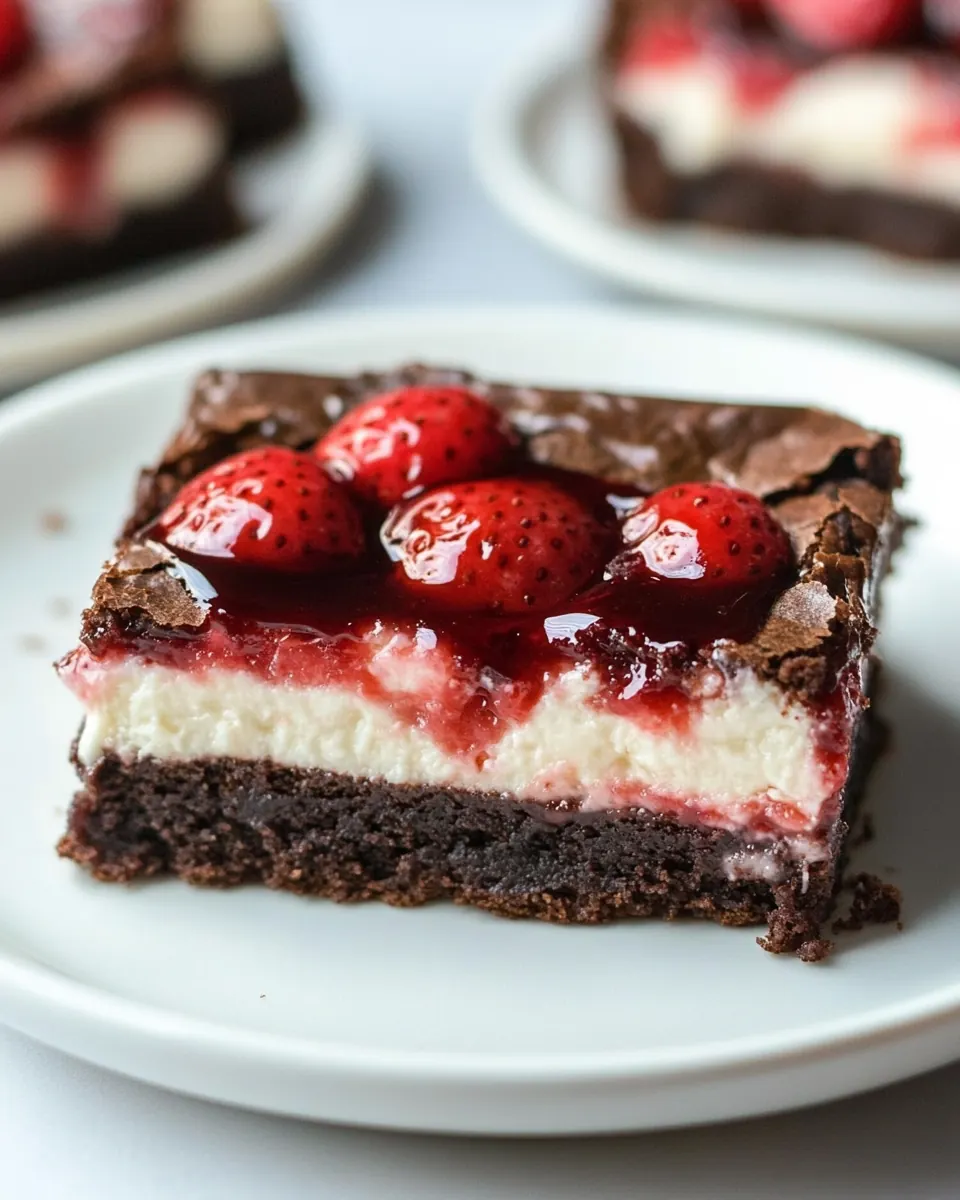 Strawberry Cheesecake Brownies