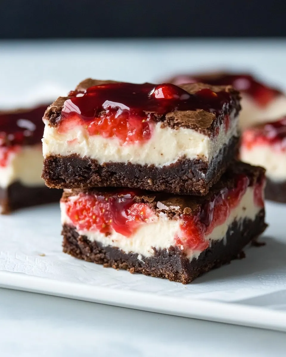 Strawberry Cheesecake Brownies