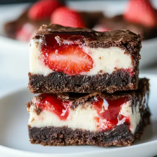 Strawberry Cheesecake Brownies