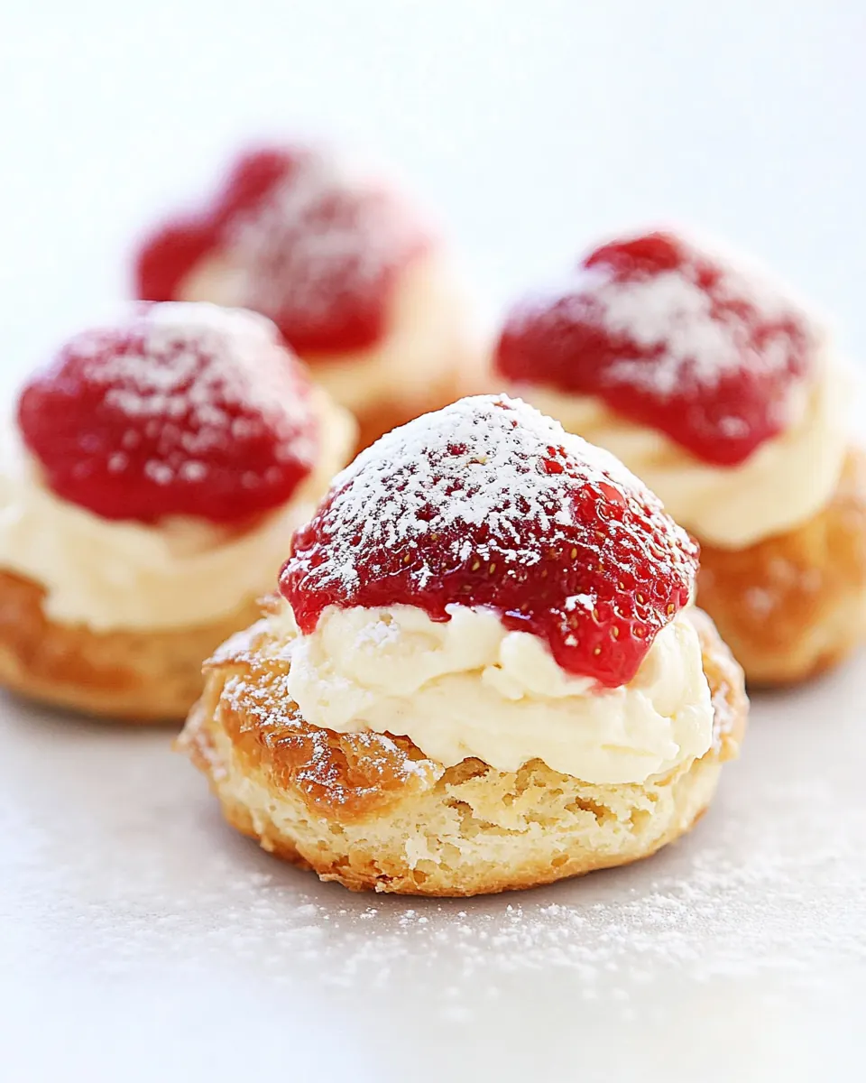 Strawberry Cheesecake Cream Puffs