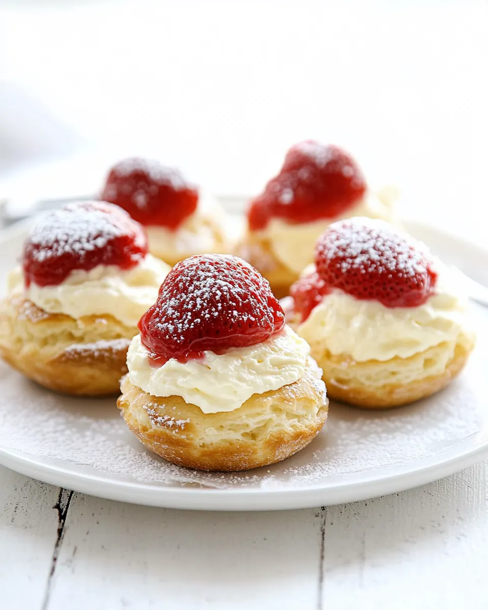 Strawberry Cheesecake Cream Puffs