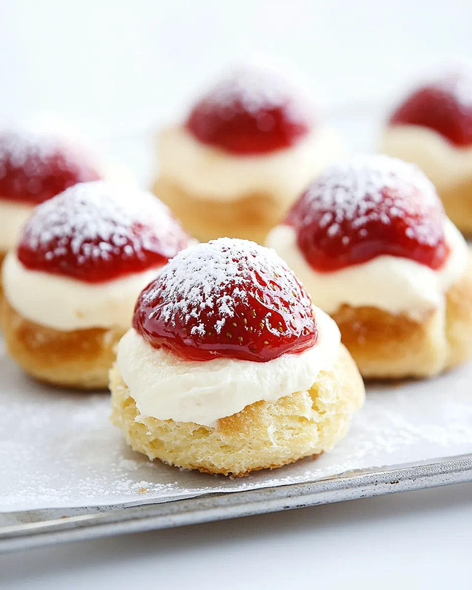Strawberry Cheesecake Cream Puffs