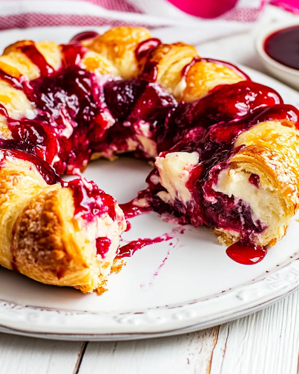 Strawberry Cheesecake Crescent Ring