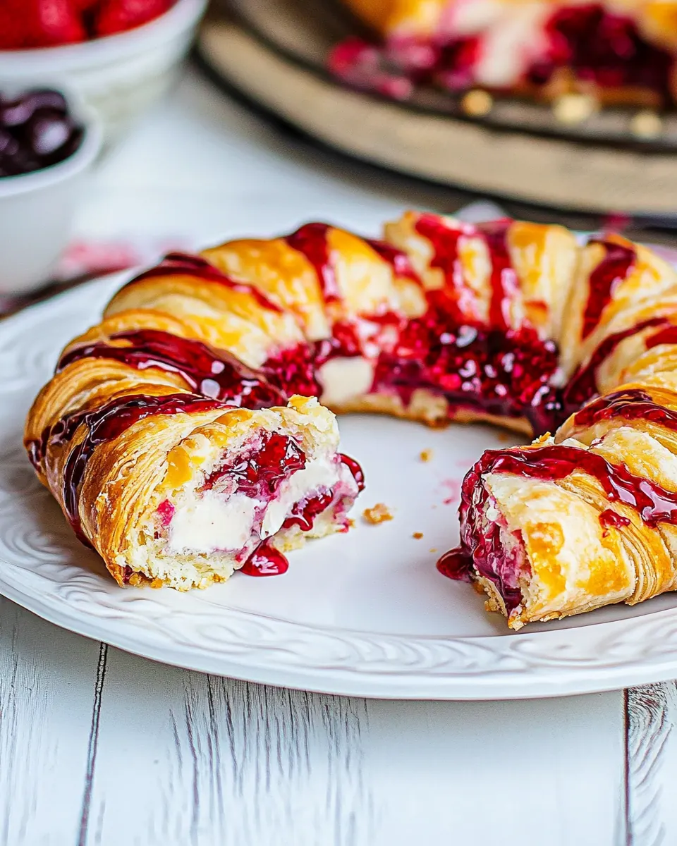 Strawberry Cheesecake Crescent Ring