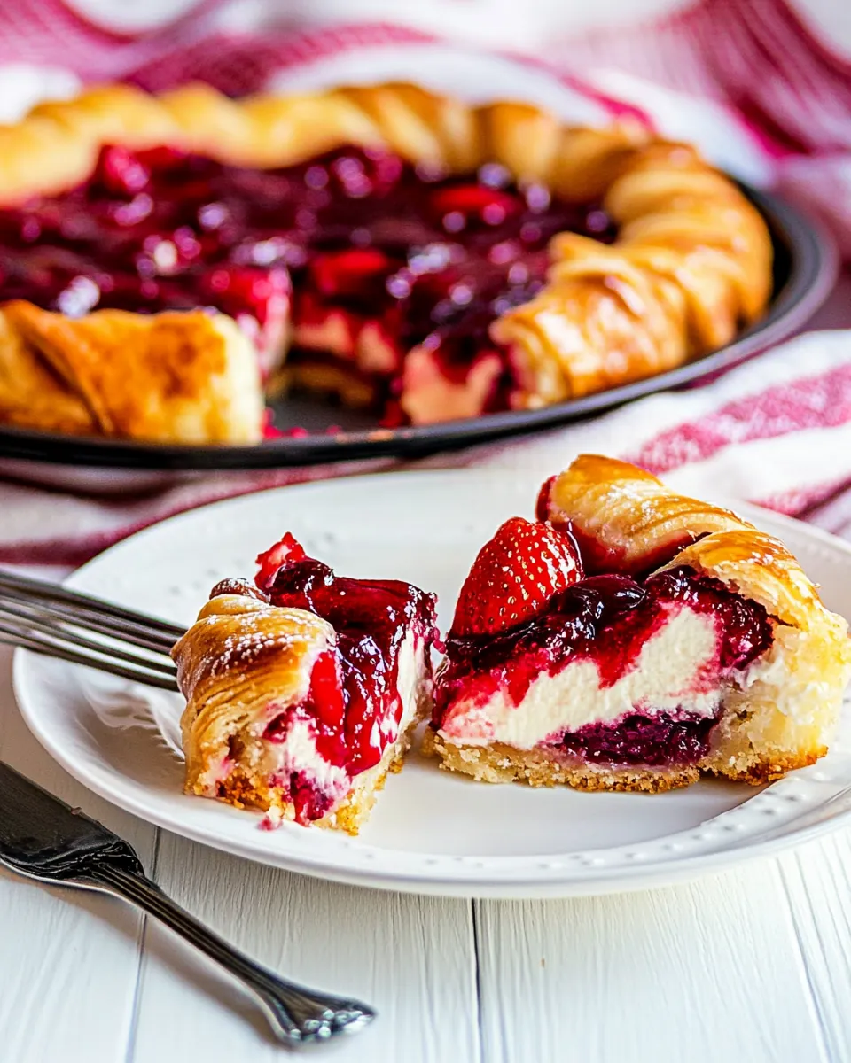 Strawberry Cheesecake Crescent Ring
