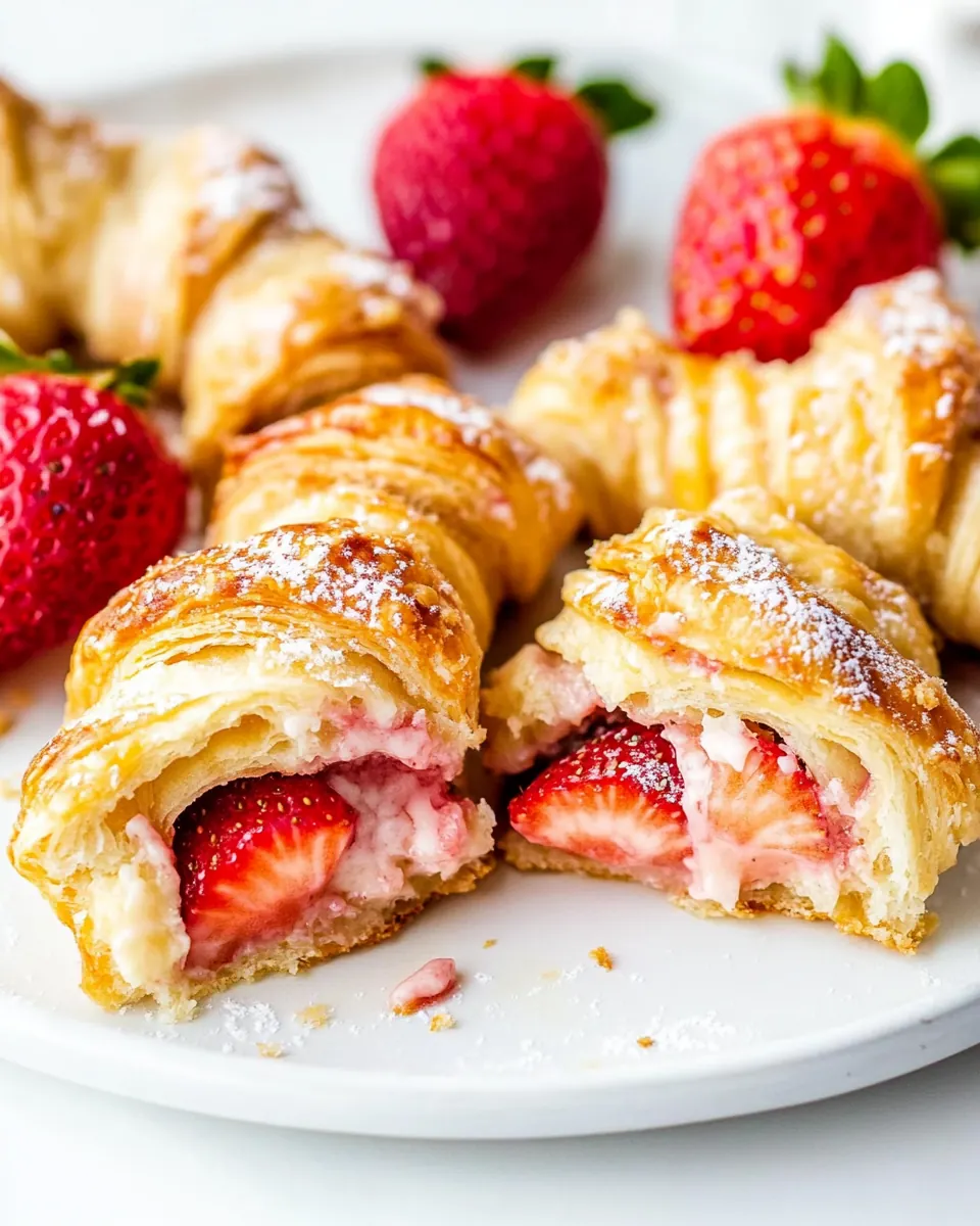 Strawberry Cheesecake Crescent Rolls
