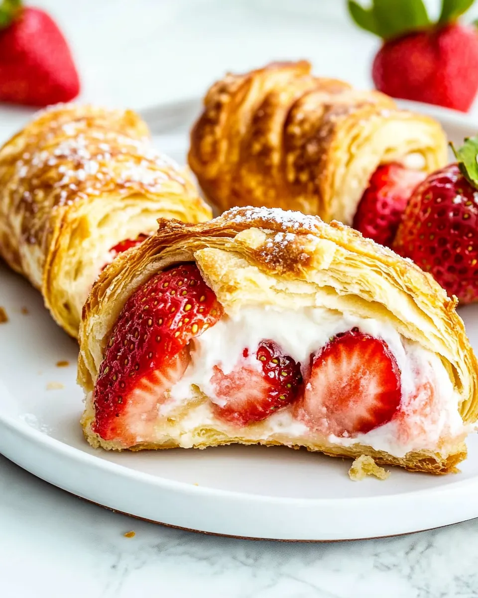 Strawberry Cheesecake Crescent Rolls