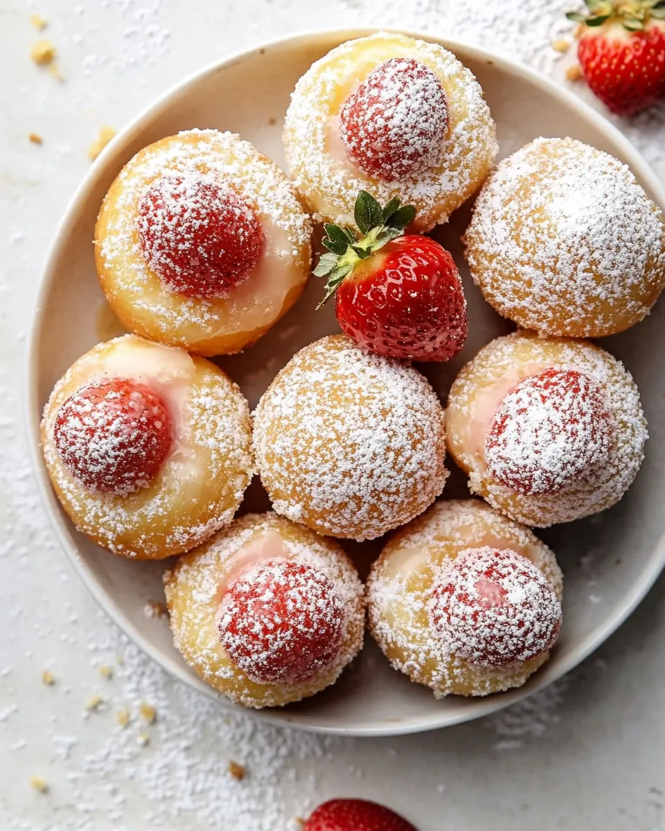 Strawberry Cheesecake Donut Holes