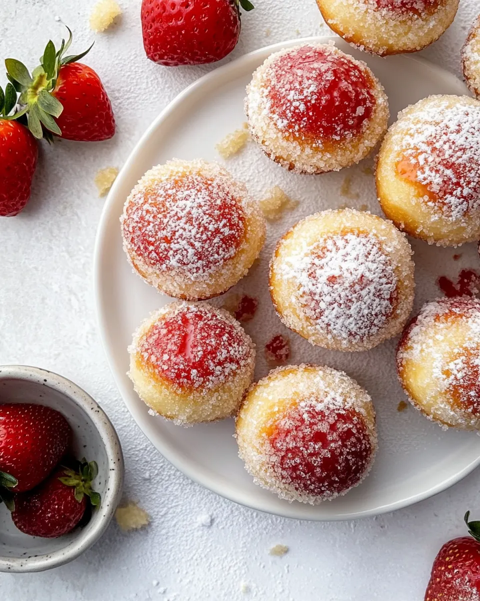 Strawberry Cheesecake Donut Holes