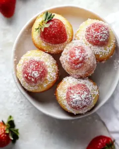 Strawberry Cheesecake Donut Holes
