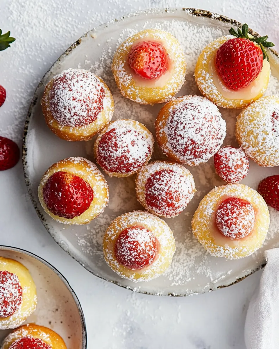 Strawberry Cheesecake Donut Holes