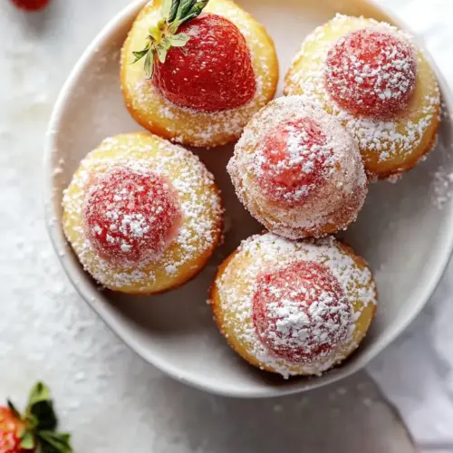 Strawberry Cheesecake Donut Holes