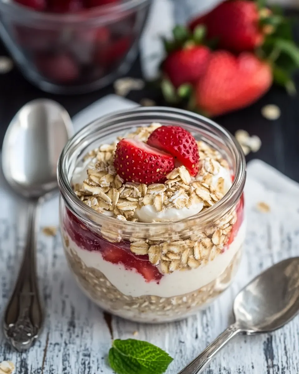 Strawberry Cheesecake Overnight Oats