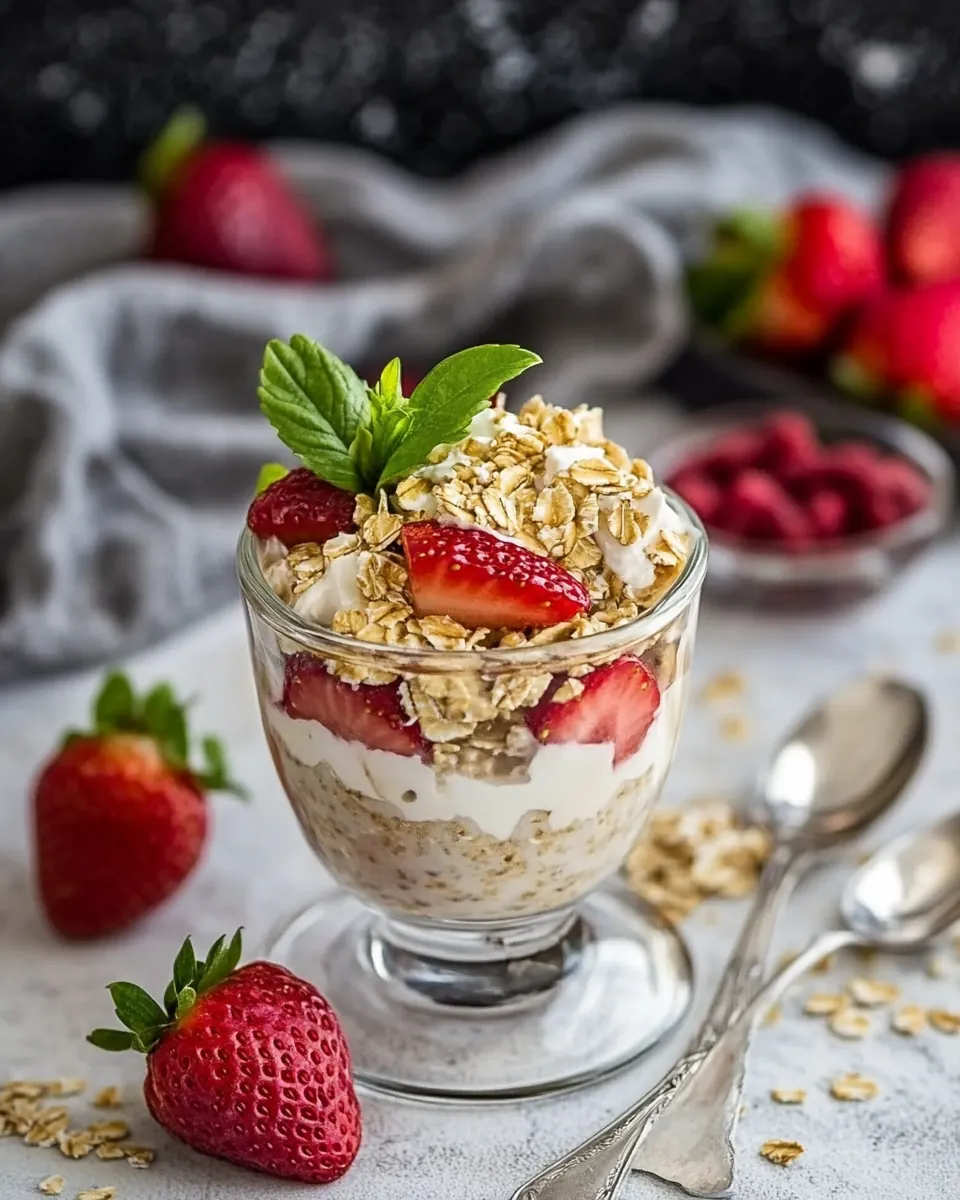 Strawberry Cheesecake Overnight Oats