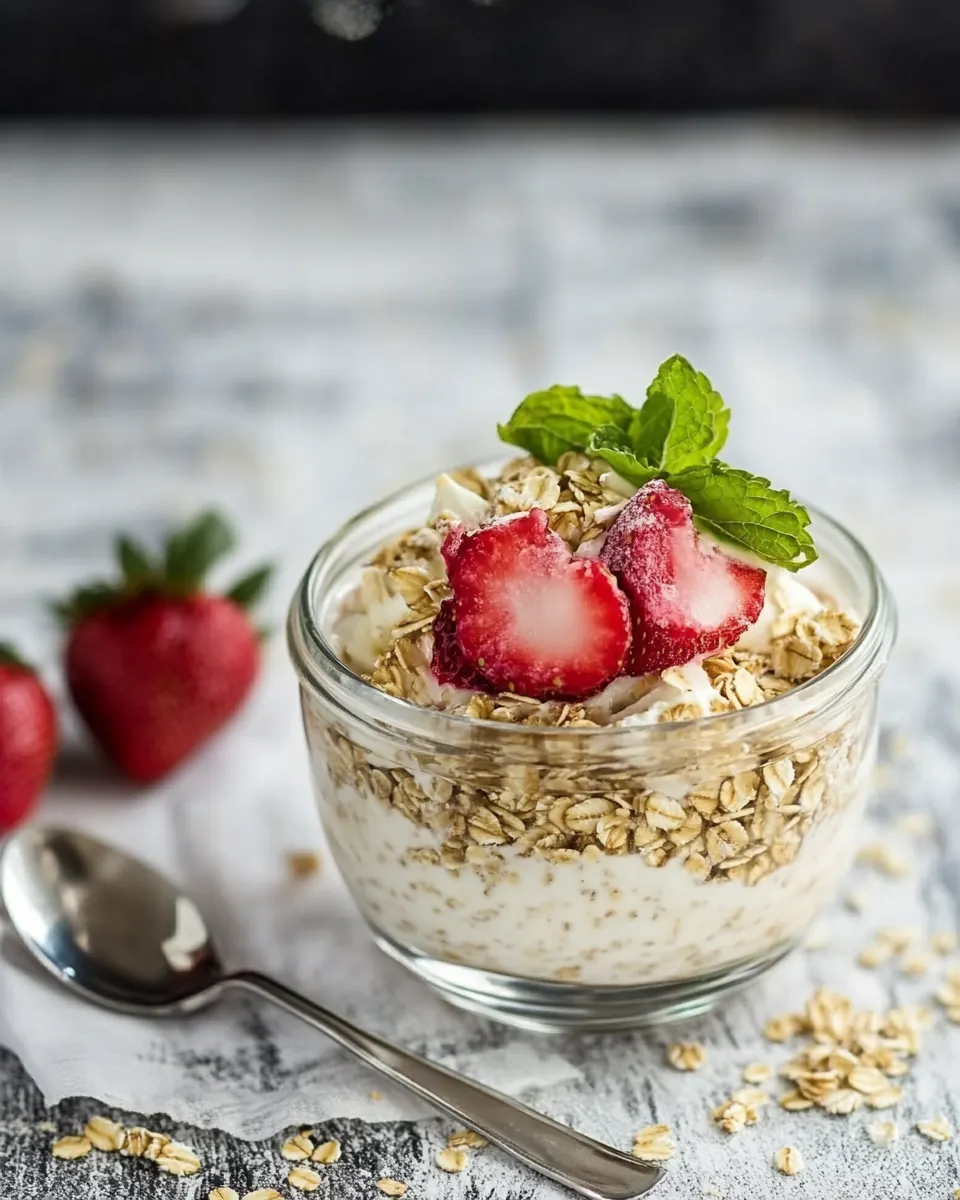 Strawberry Cheesecake Overnight Oats