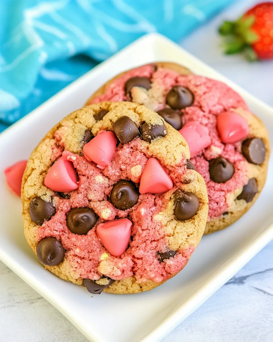 Strawberry Chocolate Chip Cookies
