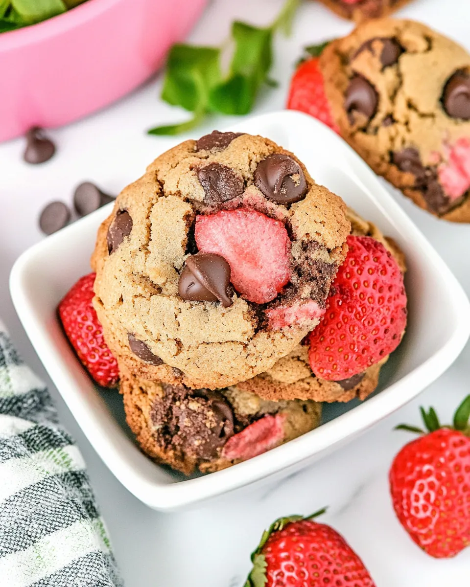 Strawberry Chocolate Chip Cookies