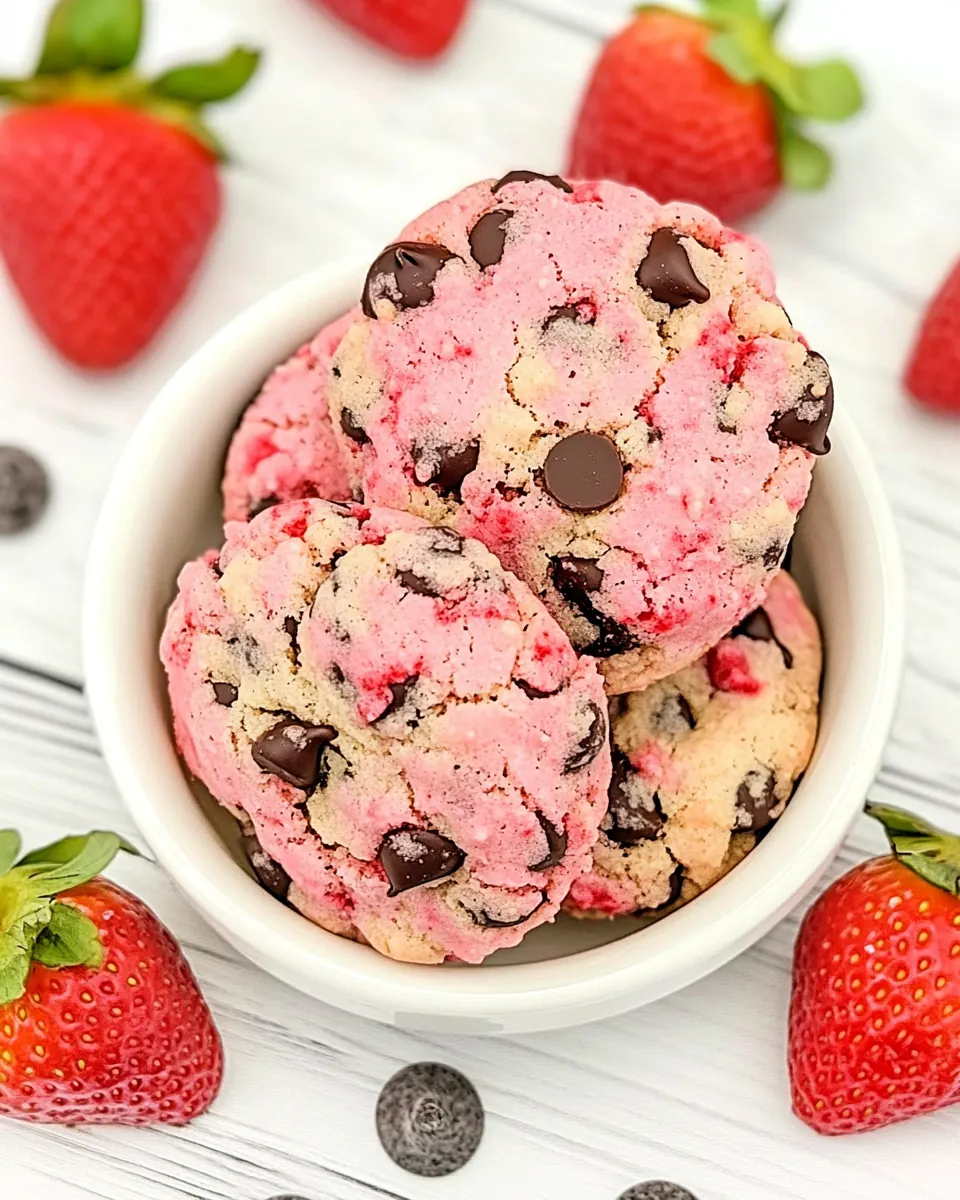 Strawberry Chocolate Chip Cookies