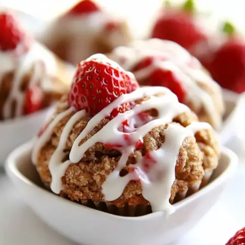 Strawberry Cinnamon Roll Muffins