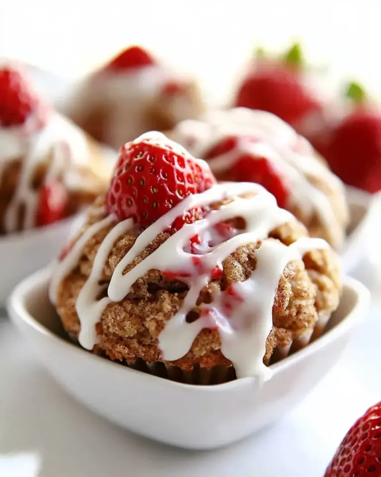 Strawberry Cinnamon Roll Muffins