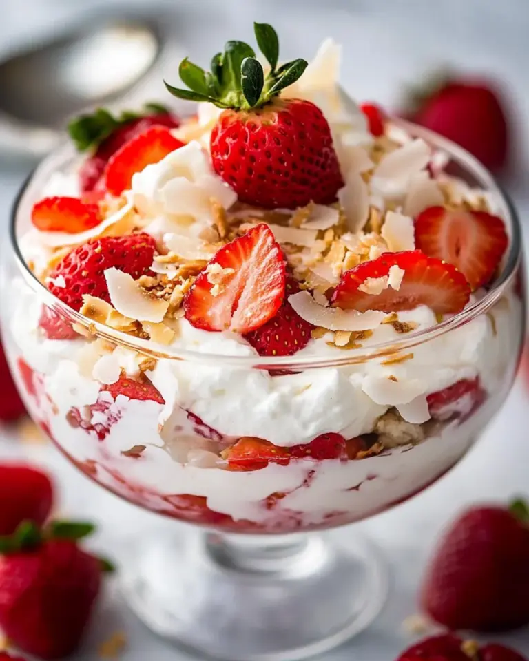 Strawberry Coconut Cheesecake Salad