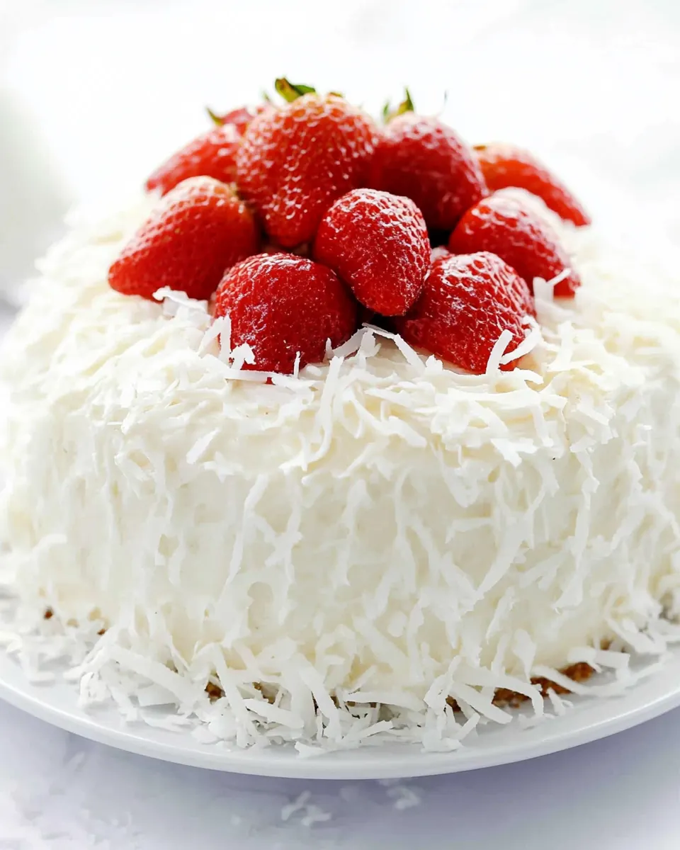 Strawberry Coconut Cream Cake