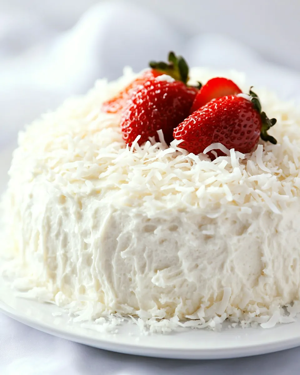 Strawberry Coconut Cream Cake