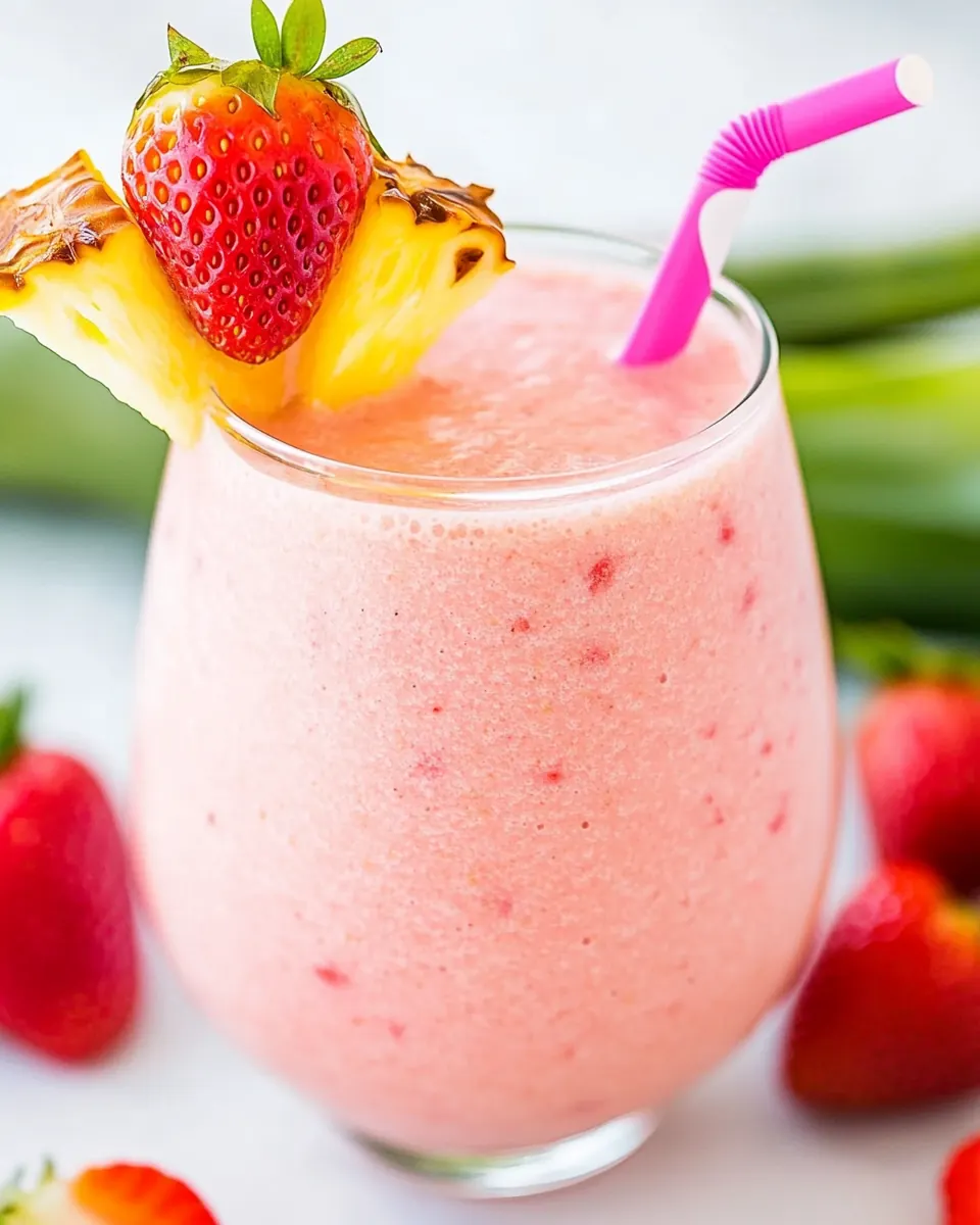 Strawberry Coconut Pina Colada Smoothie