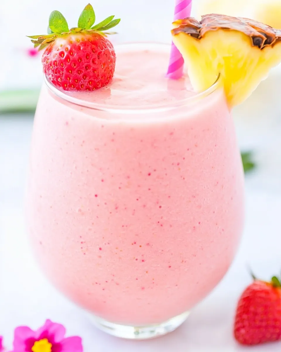 Strawberry Coconut Pina Colada Smoothie