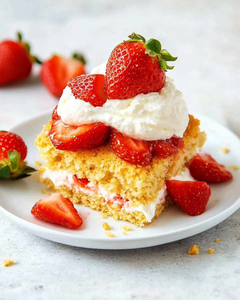 Strawberry Cornmeal Shortcake