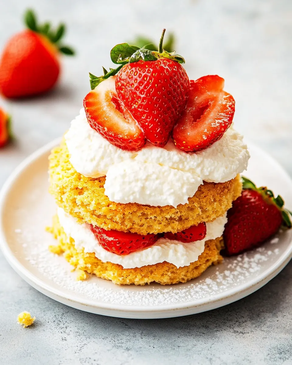 Strawberry Cornmeal Shortcake