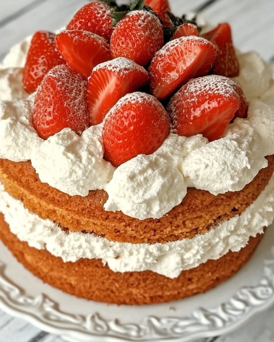 Strawberry Cream Cake