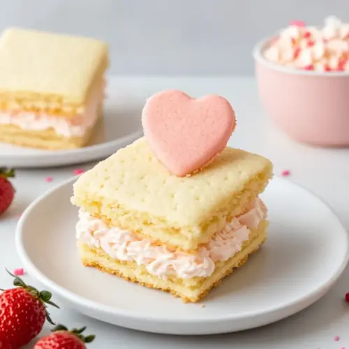 Strawberry Cream Wafer Cookies