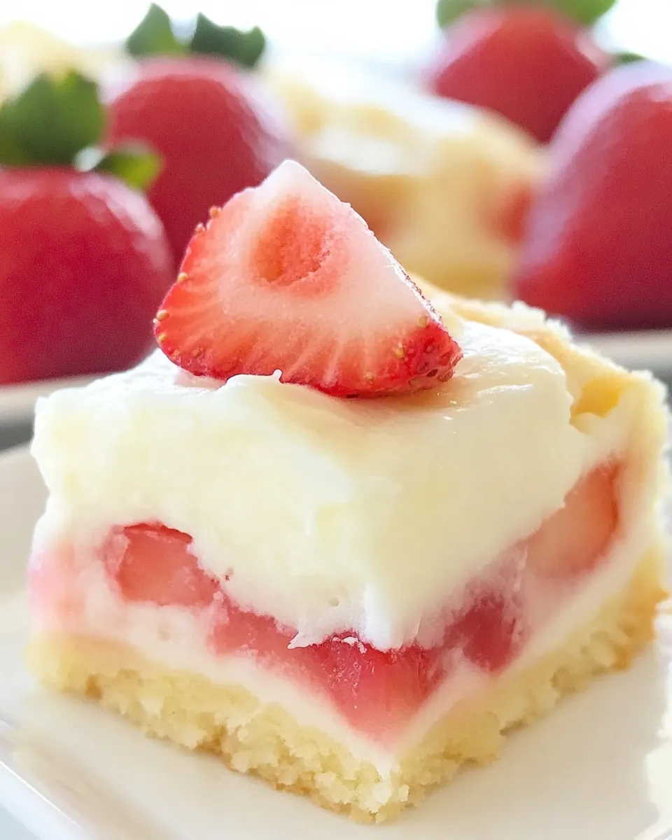 Strawberry Custard Bars