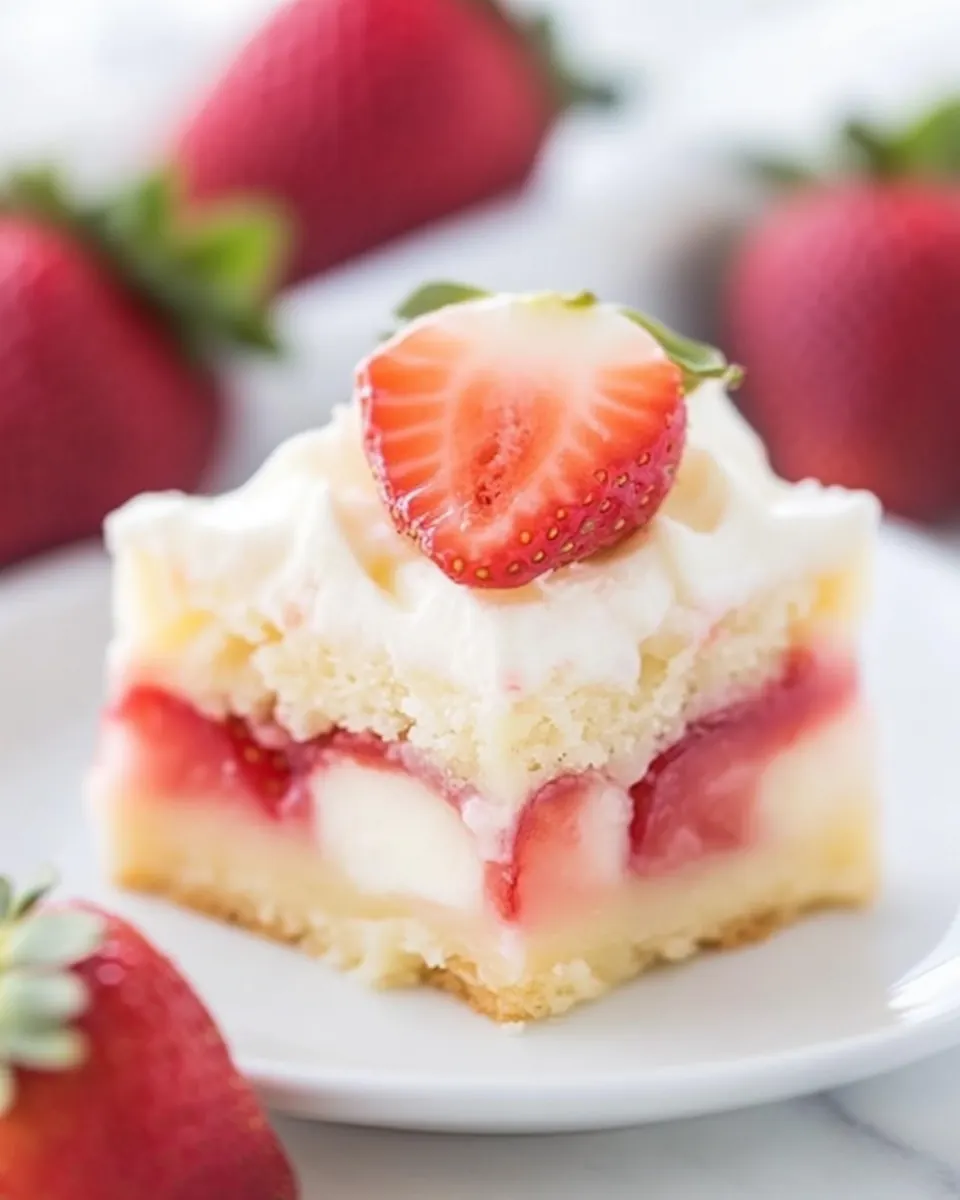 Strawberry Custard Bars