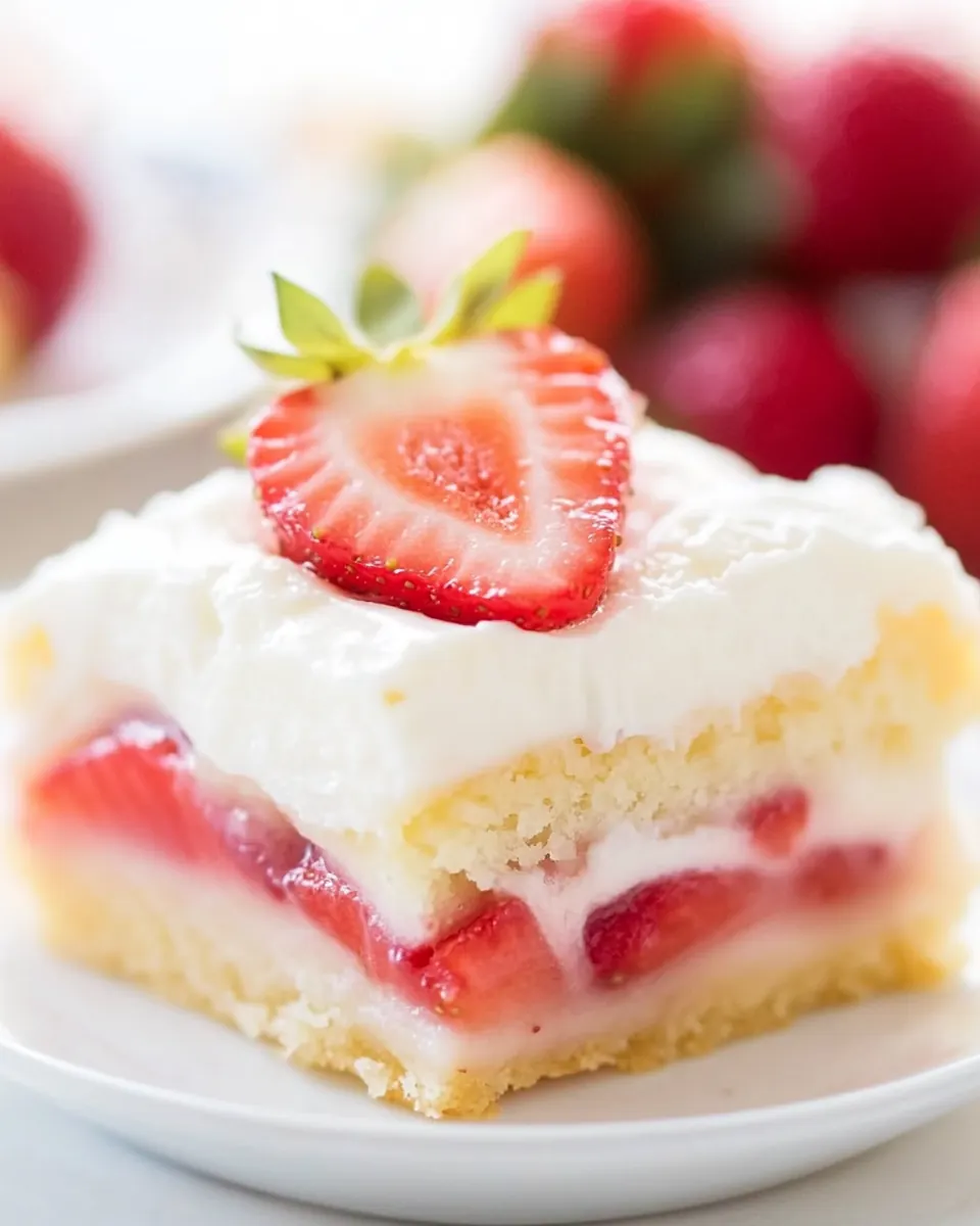 Strawberry Custard Bars