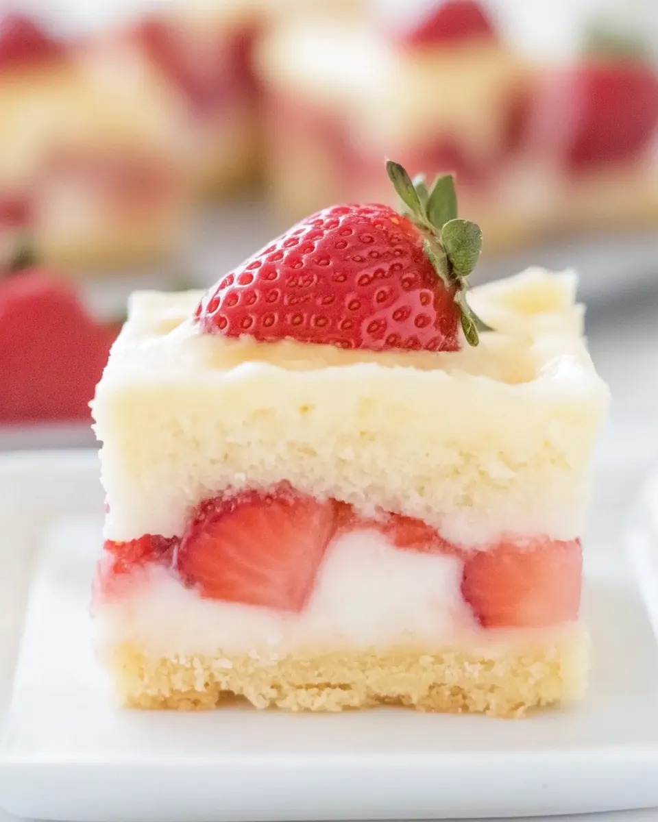 Strawberry Custard Bars