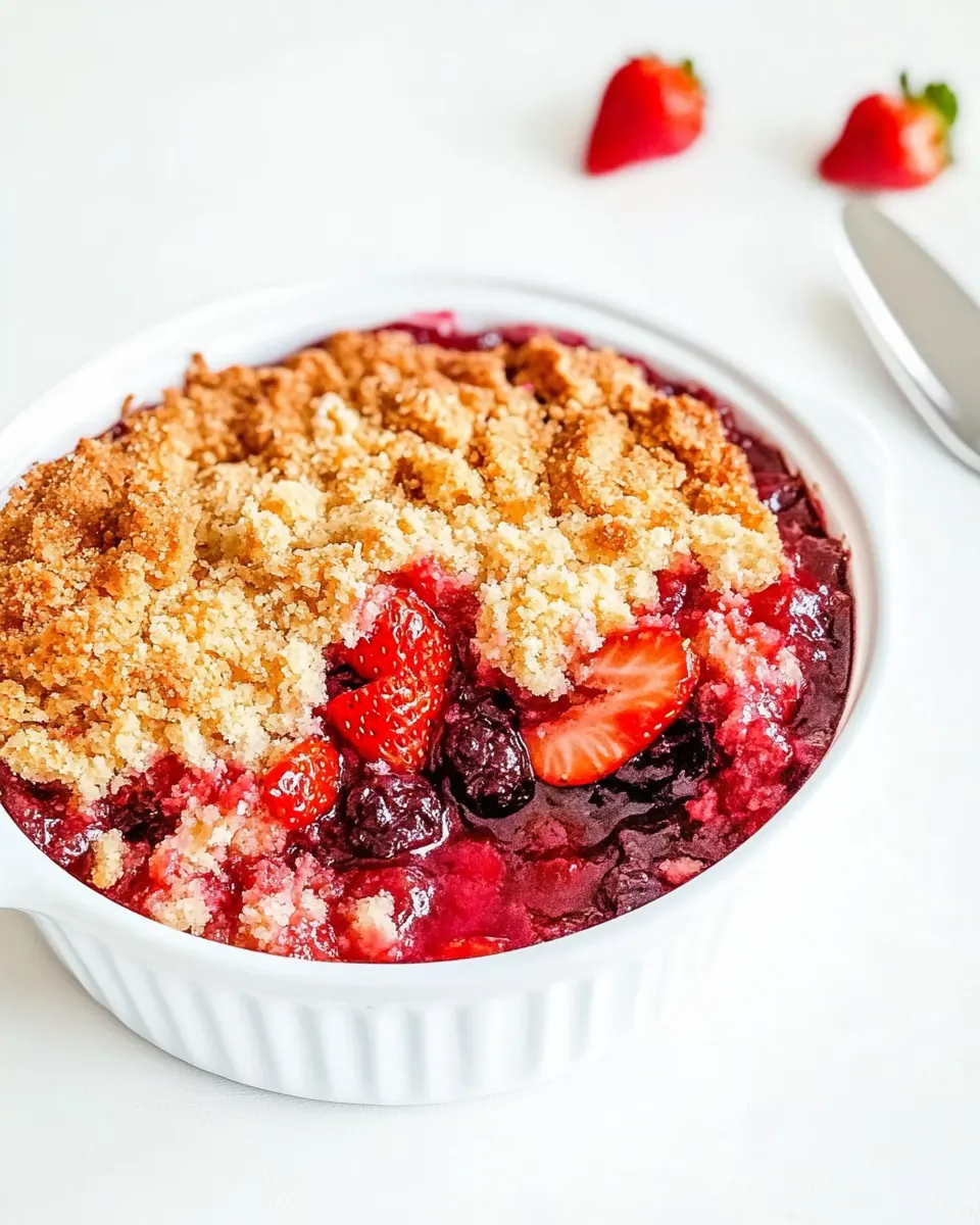 Strawberry Dump Cake